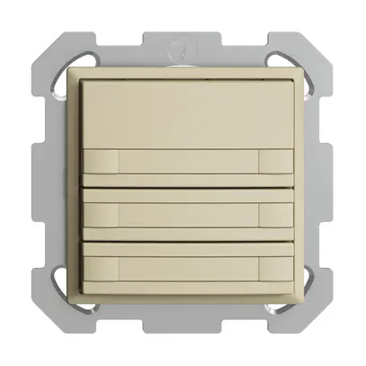 Poussoir KNX RGB ENC EDUE, 250mW, s.LED, a.papier, 6×poussoir, 1×touche, van 
