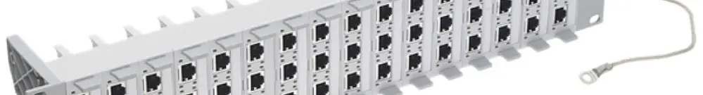 Pannello di distribuzione Global 19" 2UA 48×RJ45/S cat.6 Real10 R&M 