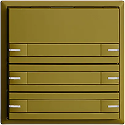 Poussoir ENC KNX 6× EDIZIOdue olive RGB avec LED avec insert papier 