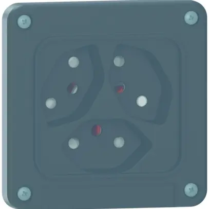 Prise SUPRA 3×T13 noir partie supérieure pour NAP/NUP/FAP/FUP 