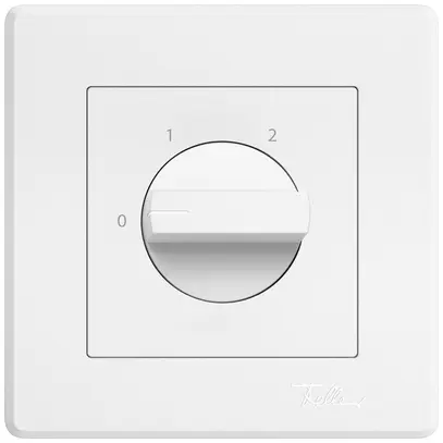 UP-Drehschalter EDIZIO.liv m.Drehgriff 2 Stuf.1P 0-1-2 T=40mm ws 