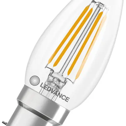 Lampe LED LEDVANCE CLASSIC B B22d 3.4W 470lm 827 B10.5 clair Ø35×91mm 
