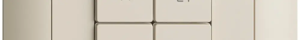 Stazione secondaria INC 1K/4T per interruttore tapparelle scena Edue Wiser crema 