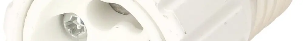 Adattatore portalampada interno GU10/esterno E27 bianco 