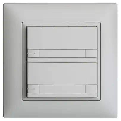 Pulsante KNX RGB INC EDUE FMI, 250mW, c.LED RGB, carta, 2×pulsanti, C.2×T., grc 
