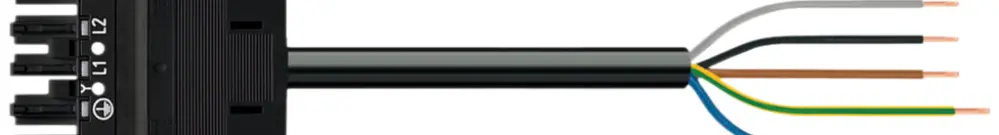Anschlussleitung WINSTA MIDI 5×2.5mm² 20A 400V 8m Kod.A Kupplung/frei schwarz 