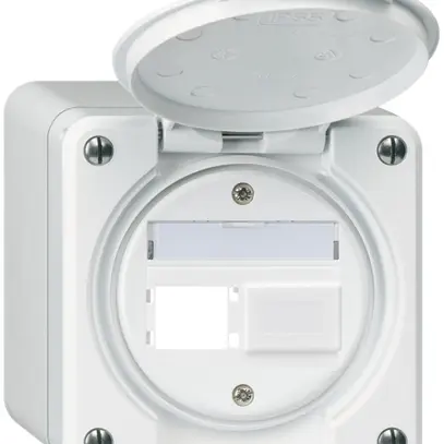 Kit di montaggio AP robusto IP55 uscita frontale per 2×R&M bianco 