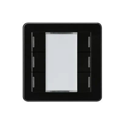 Pulsante Hager basico A KNX sestuplo LED nero 