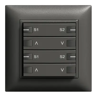 UP-Taster ZEP Motor Szene 2K/4T Zentral-Nebenstelle EDIZIOdue schwarz 