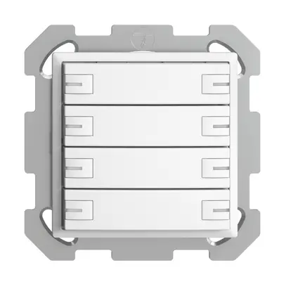 Pulsante KNX RGB INC EDUE, 250mW, c.LED RGB, 8×pulsante, com.1×tasto, bi 