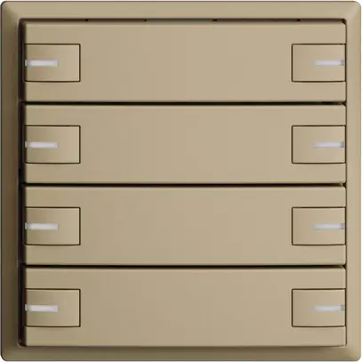 Poussoir ENC KNX 8× EDIZIOdue sand RGB avec LED 