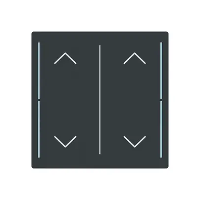 Couverture de poussoir ABB SIDUS touch 2-fois "bascule-haut/bas" anthracite 