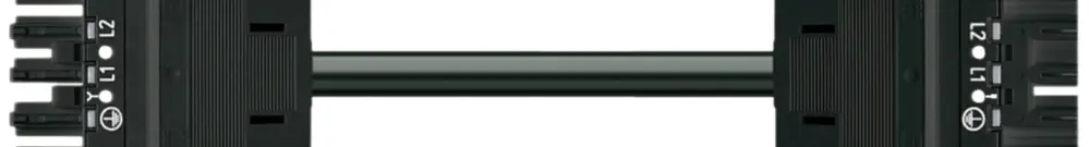 Câble de connexion MIDI 5×1.5mm² 16A 400V 3m cod.A prise-fiche noir Cca 
