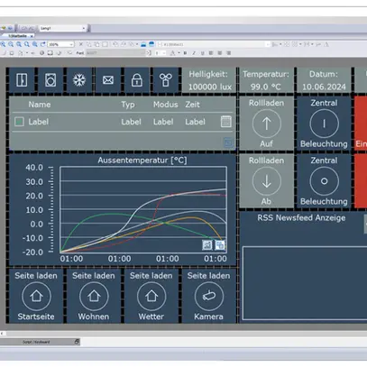 Software KNX MDT VCS-PRO.04 visualizzazione multilingue 