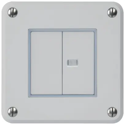 Interrupteur ENC robusto IP55 schema 3/contact à poussoir 1×lumineux gris combi 