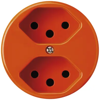 Inserto per presa INC basico 2×tipo 13S arancione 