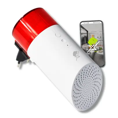 Sirène plug-in intelligente avec batterie, KnockautX, par BRELAG 