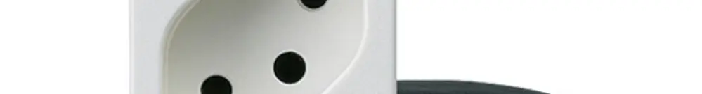 Prise INC FLF 4×type 13 L2 blanc pour câble plat Ecobus power 