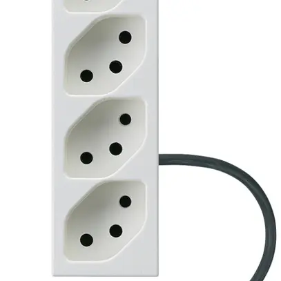 Prise INC FLF 4×type 13 L2 blanc pour câble plat Ecobus power 