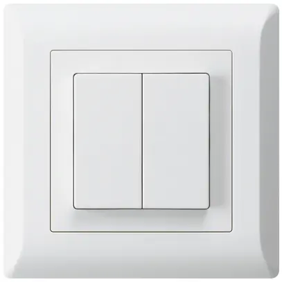 Pulsante INC kallysto.line 2×A-R/1P bianco 