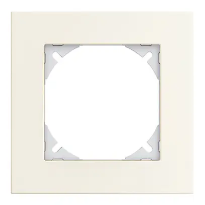 Cadre de rec.EDIZIOdue prestige 1×1 aluminium blanc 