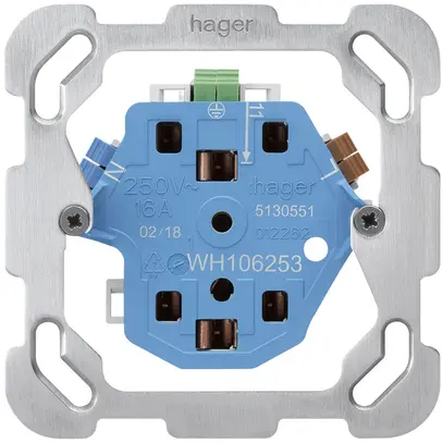 Intérieur pour prise Hager 2×T13/23 F 