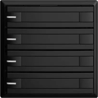 Pulsante KNX RGB EDUE, 250mW, c.LED RGB, carta, 4×pulsante, com.2×tasti, ne 