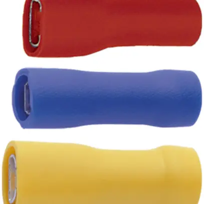 Clip isolé Ferratec 4.8×0.5mm 0.5…2.5mm² laiton étamé bleu 