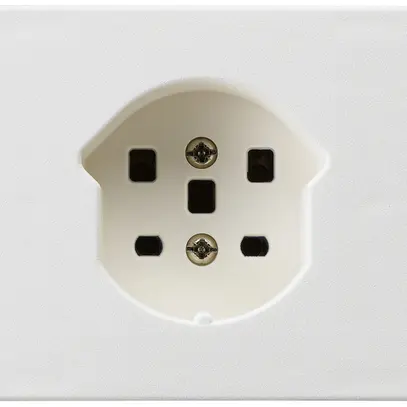 Prise type 25 INC Hager FLF avec bornes à vis blanc 