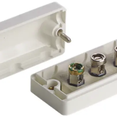 Boîte de dérivation AP Woertz 2LPE 3×1.5mm² 64×30×22mm blanc 