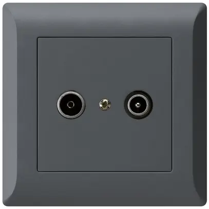 Prise de passage ENC kallysto.line R/TV 19dB anthracite 