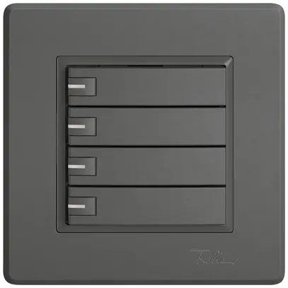 Pulsante KNX RGB INC EDIZIO.liv SNAPFIX® sensore temp.RGB-LED 4× com.1T grs 