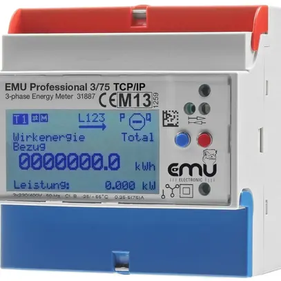 Contatore energia AMD EMU 3L 230/400VAC 75A TCP/IP 