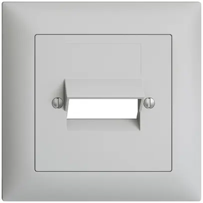 Kit frontale EDIZIOdue grigio chiaro 88×88mm 2×RJ45 