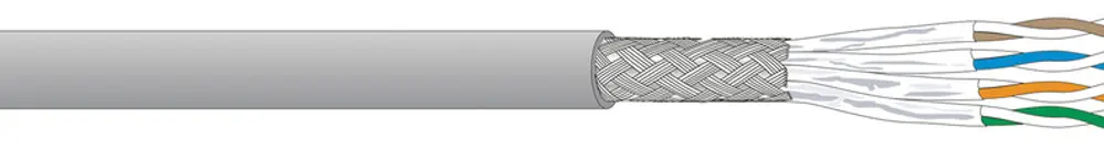 Cavo dati Dätwyler CU 7702 4P S/FTP cat.7 AWG26 FRNC/LSZH Dca grigio Una lunghezza