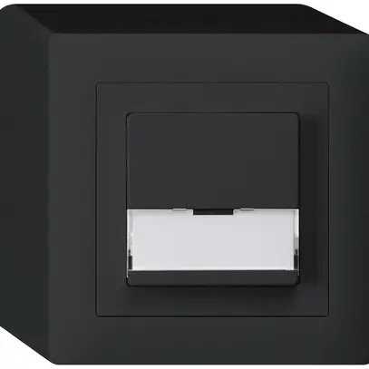 Poussoir de sonnerie AP kallysto A/1L noir avec porte-étiquette 
