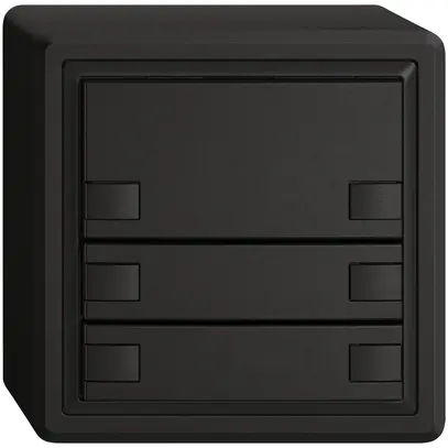 Pulsante KNX RGB AP EDIZIO.liv SNAPFIX® sensore temp.s.LED 6× com.1T ne 