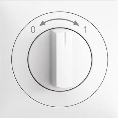 Contatto rotativo INC 0<-->1 EDIZIOdue bianco con manopola 