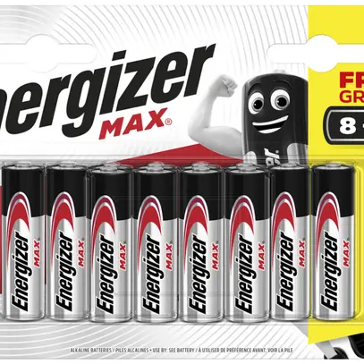 Batterie Energizer Alkaline Aktion Max AA, LR 6, E91, Blister à 8+4 Stück 