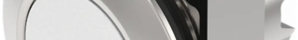 Interruttore INS EAO45, R, bianco, anello grigio sabbia, piatto 