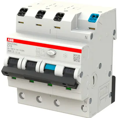 Disjoncteur différentiel ABB FlexLine 3LN 400V C 13A 0.03A type A 6kA 4UM 