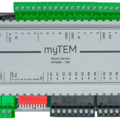 Centrale AMD myTEM MTSER-100 24VDC 4×A/DI 8×DI 4×AO 8×DO LAN CAN USB-A 
