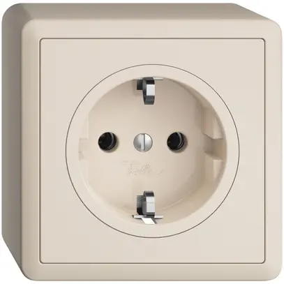 Prise AP Feller EDIZIOdue Schuko 16A 230V 74×74mm crema 