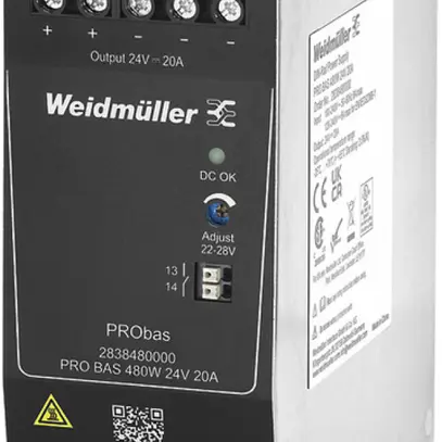 Alimentazione a commutazione Weidmüller Connect Power PRO BAS 480W 24V 20A 