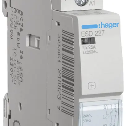 Contattore AMD Hager 24VAC 1 chiusura 1 apertura 25A 1UM 