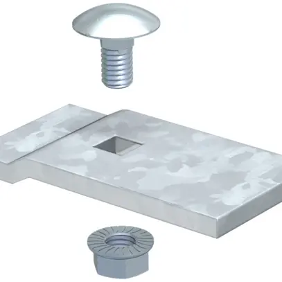 Pezzo di fissaggio Bettermann 60×30mm per canale portocavi h=110mm 