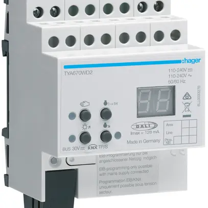 Gateway AMD Hager KNX DALI-2, Tunable, blanc 
