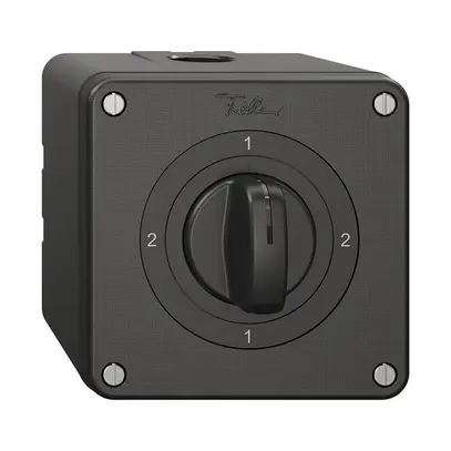 Interrupteur rotatif NAP NEVO, 3/1L, avec manette, KS, 2-1-2-1, noir 