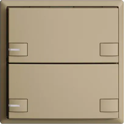 Pulsante INC KNX 2×EDIZIOdue colore sand RGB con LED 