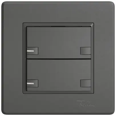 Poussoir KNX RGB ENC EDIZIO.liv SNAPFIX® capteur temp.RGB-LED 2× comm.2T grf 